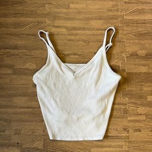 AMERICAN EAGLE PURPLE RIBBED TANK TOP WITH ADJUSTABLE STRAPS SIZE MEDIUM